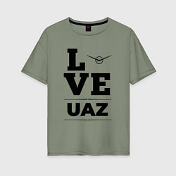 Футболка оверсайз женская UAZ Love Classic, цвет: авокадо