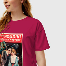 Футболка оверсайз женская Poster Harry Houdini Episode Ten, цвет: маджента — фото 2