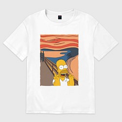 Футболка оверсайз женская Гомер Симпсон Крик, цвет: белый
