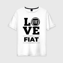 Футболка оверсайз женская Fiat Love Classic, цвет: белый