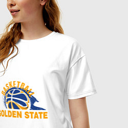 Футболка оверсайз женская Golden State Basketball, цвет: белый — фото 2