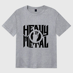 Футболка оверсайз женская Heavy metal, цвет: меланж