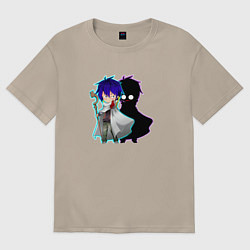 Футболка оверсайз женская СИРОЭ Log Horizon, цвет: миндальный