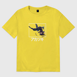 Футболка оверсайз женская Акацуки art Log Horizon, цвет: желтый