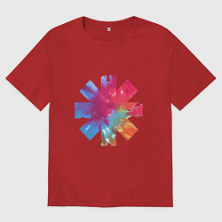 Футболка оверсайз женская RHCP Color, цвет: красный