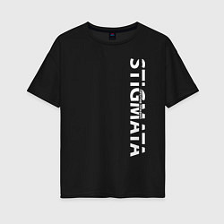Футболка оверсайз женская Stigmata ПРОТИВ ПРАВИЛ, цвет: черный