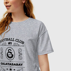 Футболка оверсайз женская Galatasaray: Football Club Number 1 Legendary, цвет: меланж — фото 2