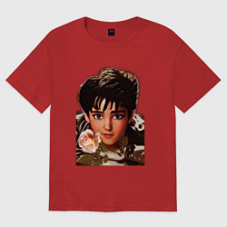 Футболка оверсайз женская DIGITAL ART МУЛЬТ ЮРА ШАТУНОВ, цвет: красный