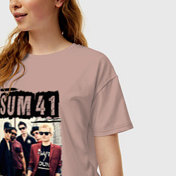 Футболка оверсайз женская SUM 41 PIECES, цвет: пыльно-розовый — фото 2