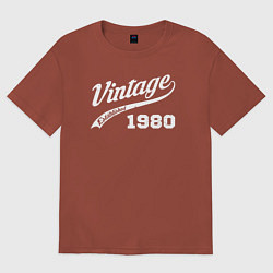 Футболка оверсайз женская Винтаж год выпуска 1980, цвет: кирпичный