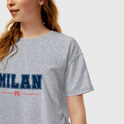 Футболка оверсайз женская Milan FC Classic, цвет: меланж — фото 2