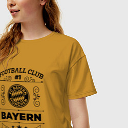 Футболка оверсайз женская Bayern: Football Club Number 1 Legendary, цвет: горчичный — фото 2