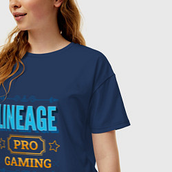 Футболка оверсайз женская Игра Lineage PRO Gaming, цвет: тёмно-синий — фото 2