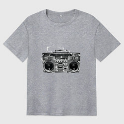 Футболка оверсайз женская Wu-Tang Boombox, цвет: меланж