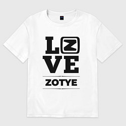 Футболка оверсайз женская Zotye Love Classic, цвет: белый