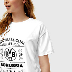 Футболка оверсайз женская Borussia: Football Club Number 1 Legendary, цвет: белый — фото 2