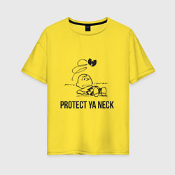 Футболка оверсайз женская WU Protect Ya Neck, цвет: желтый