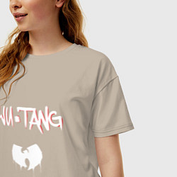 Футболка оверсайз женская Ву-Тэнг Клэн, цвет: миндальный — фото 2
