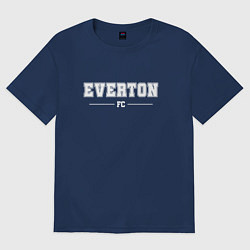 Футболка оверсайз женская Everton Football Club Классика, цвет: тёмно-синий