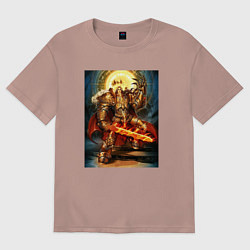 Футболка оверсайз женская Император человечества, цвет: пыльно-розовый