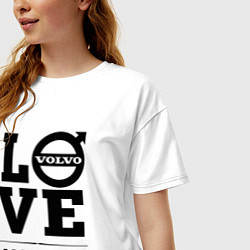 Футболка оверсайз женская Volvo Love Classic, цвет: белый — фото 2