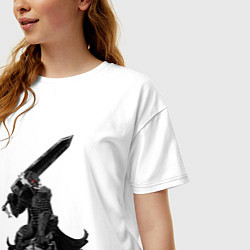 Футболка оверсайз женская Berserk the Black Swordsman, цвет: белый — фото 2