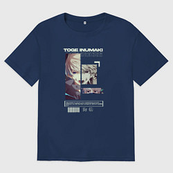 Футболка оверсайз женская Jujutsu Kaisen,Тогэ Инумаки, цвет: тёмно-синий