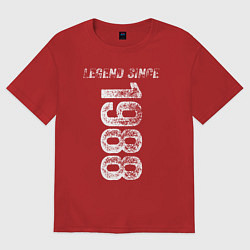 Футболка оверсайз женская Легенда с 1988 года, цвет: красный
