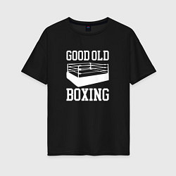 Футболка оверсайз женская Good Old Boxing, цвет: черный