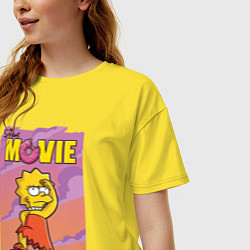 Футболка оверсайз женская Lisa Simpson смотрит в даль - movie, цвет: желтый — фото 2