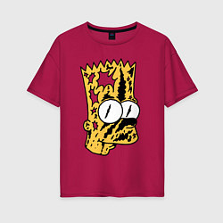Женская футболка оверсайз Потрёпанный чумазый Барт Симпсон