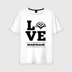 Футболка оверсайз женская Warframe love classic, цвет: белый