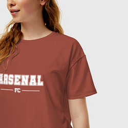 Футболка оверсайз женская Arsenal football club классика, цвет: кирпичный — фото 2