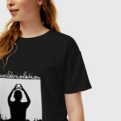 Футболка оверсайз женская World Violation Tour Depeche Mode, цвет: черный — фото 2