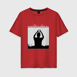 Футболка оверсайз женская World Violation Tour Depeche Mode, цвет: красный