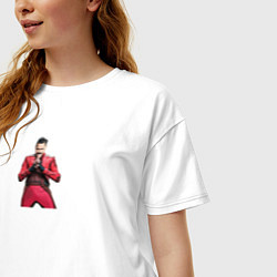 Футболка оверсайз женская Джим Керри - Соник, цвет: белый — фото 2