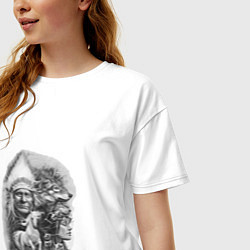 Футболка оверсайз женская Chief of the red indians, цвет: белый — фото 2