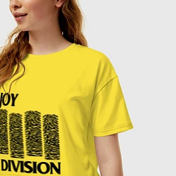 Футболка оверсайз женская Joy Division - rock, цвет: желтый — фото 2