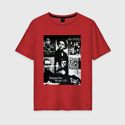 Футболка оверсайз женская Depeche Mode 101 Vintage 1988, цвет: красный