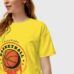 Футболка оверсайз женская Allstars Basketball, цвет: желтый — фото 2