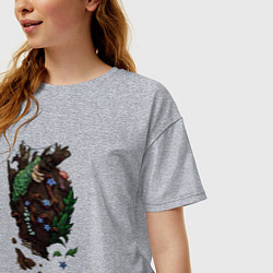 Футболка оверсайз женская Forest Heart, цвет: меланж — фото 2