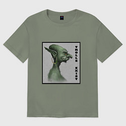 Женская футболка оверсайз Тролли существуют