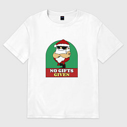Футболка оверсайз женская No gifts given, цвет: белый