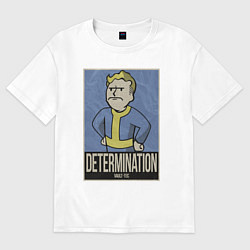 Футболка оверсайз женская Fallout vault - tec boy, цвет: белый