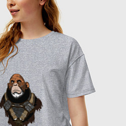 Футболка оверсайз женская SpaceMonkey, цвет: меланж — фото 2