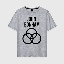 Футболка оверсайз женская John Bonham - Led Zeppelin - legend, цвет: меланж