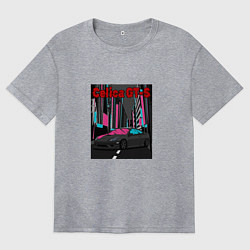 Футболка оверсайз женская Toyota Celica GT-S Night Tokyo, цвет: меланж