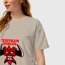 Футболка оверсайз женская Tristram Diablos, цвет: миндальный — фото 2