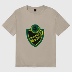 Футболка оверсайз женская Jamaica Shield, цвет: миндальный