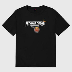 Футболка оверсайз женская Swish King, цвет: черный